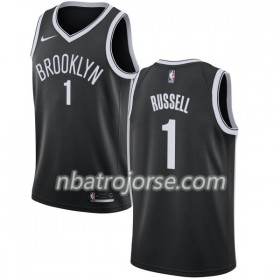 Män Brooklyn Nets Tröja DAngelo Russell 1 Nike 2017-18 Svart Swingman